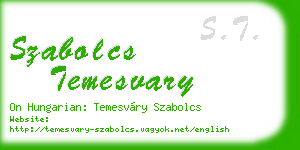szabolcs temesvary business card